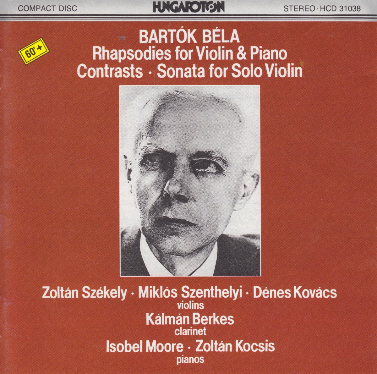 B. Bartók: Chamber Works by Zoltán Székely, Isobel Moore, Miklos Szenthelyi, Kálmán Berkes, Zoltán Kocsis & Dénes Kovács album cover