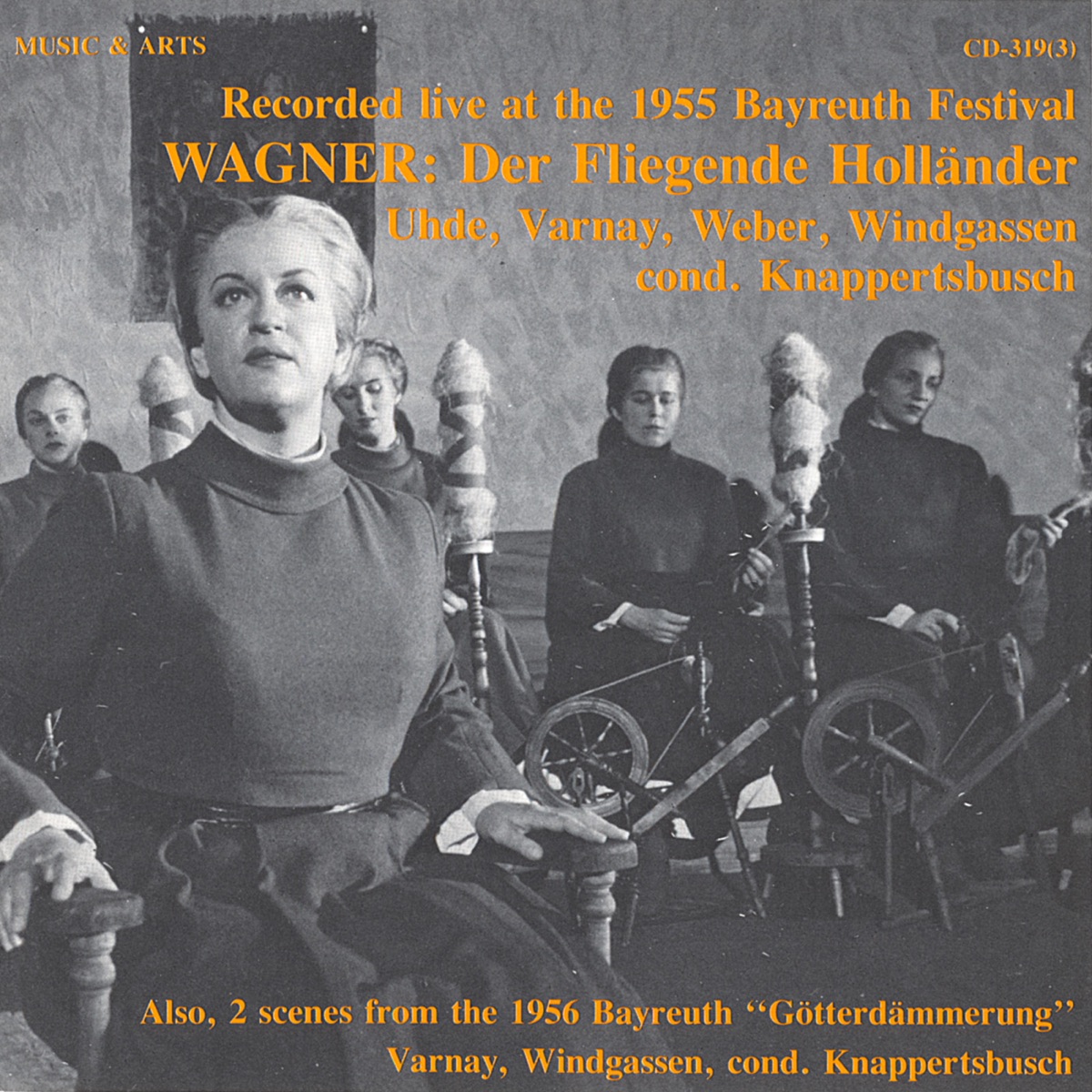 Wagner: Der fliegende Hollander (The Flying Dutchman) [1955] by Astrid Varnay, Wolfgang Windgassen, Ludwig Weber, Hermann Uhde, Bayreuth Festival Chorus, Hans Knappertsbusch, Bayreuth Festival Orchestra, Josef Traxel & Elisabeth Schartel album cover