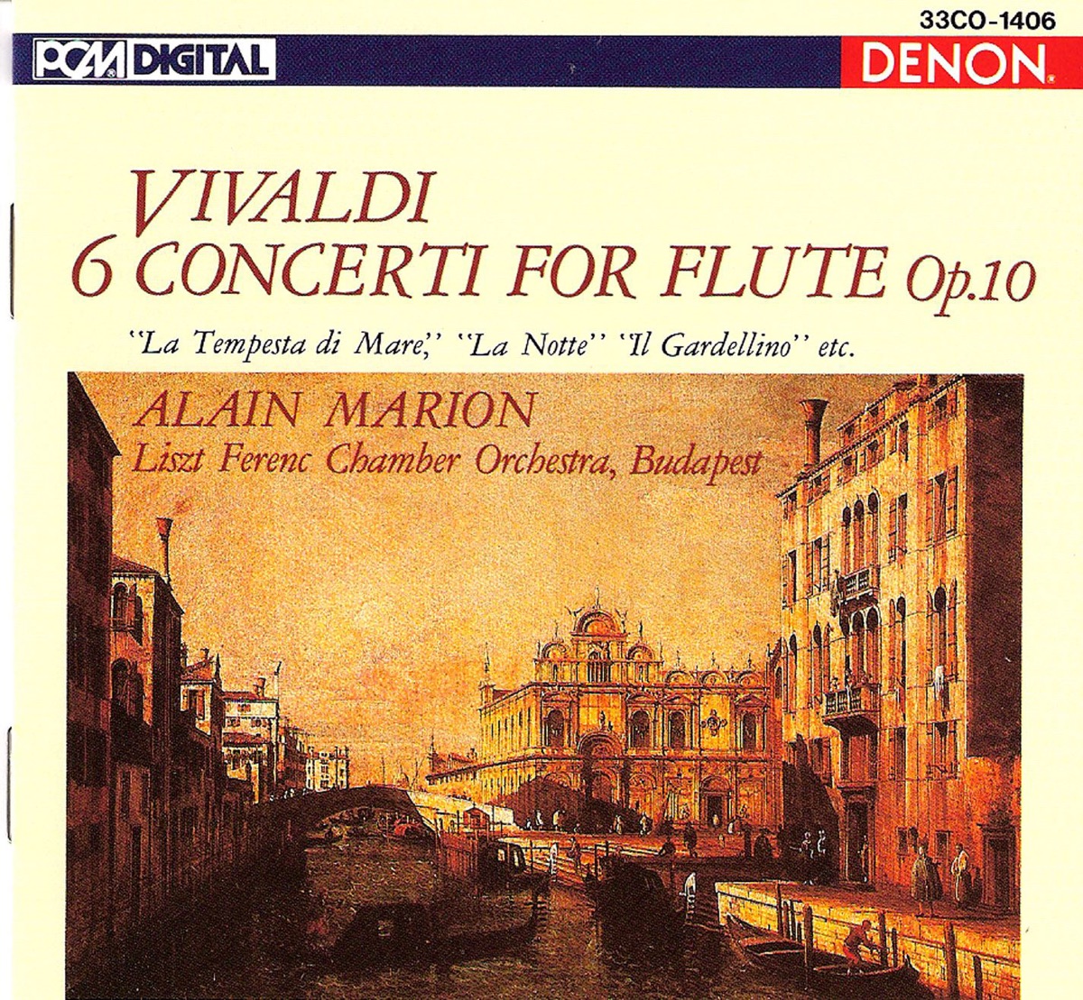 Vivaldi: 6 Concerti for Flute, Op. 10 by Alain Marion & Franz Liszt Chamber Orchestra album cover