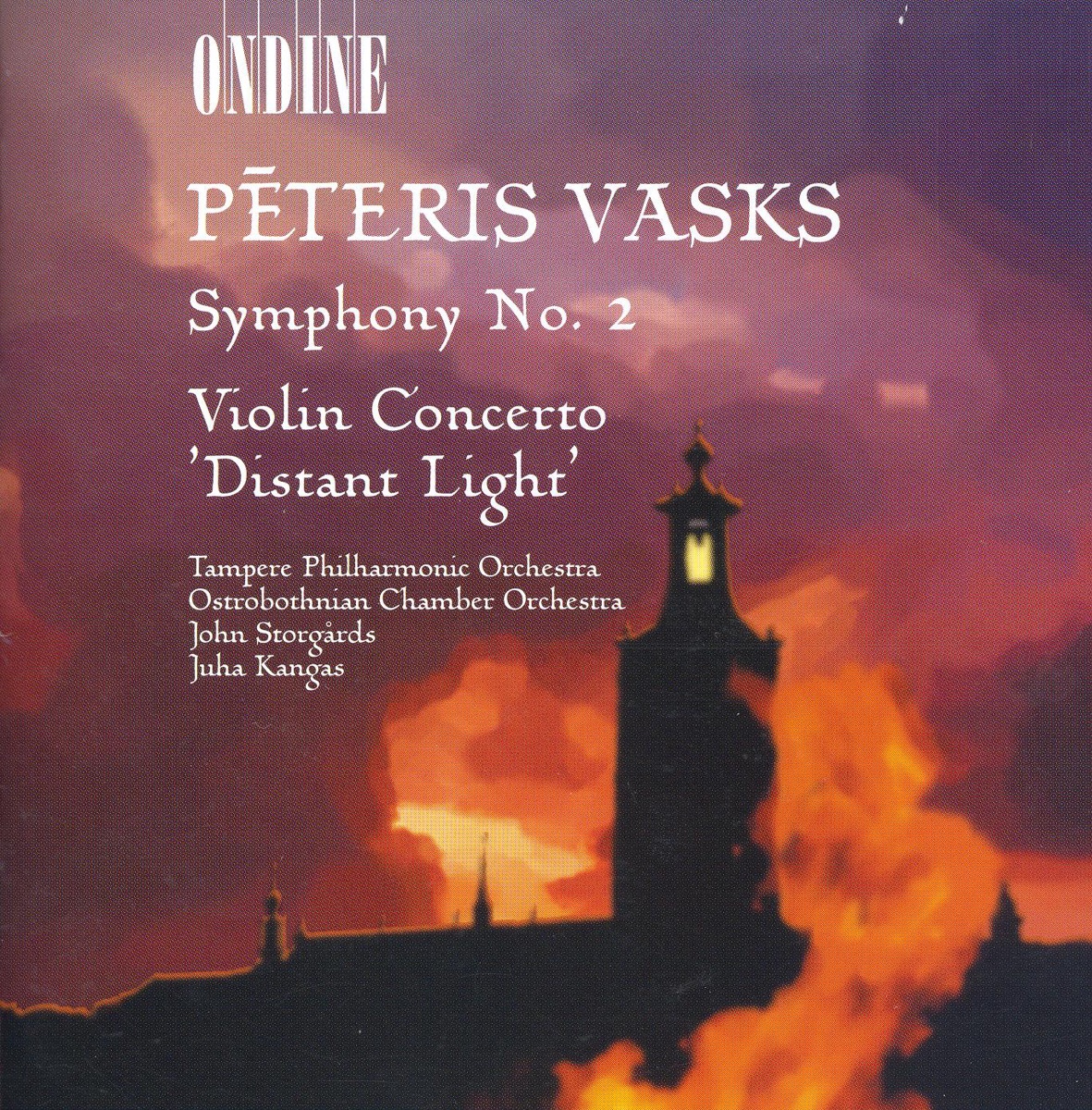 Vasks: Symphony No. 2 & Violin Concerto, "Distant Light" by John Storgårds, Tampere Philharmonic Orchestra, Juha Kangas & Ostrobothnian Chamber Orchestra album cover