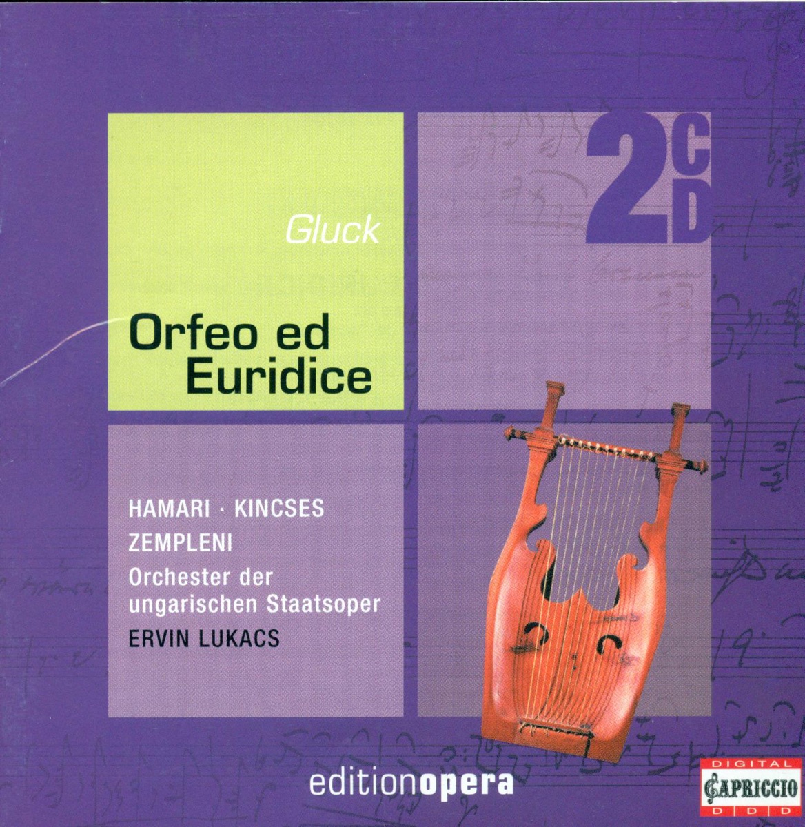 Gluck, C.W.: Orfeo Ed Euridice [Opera] by Mária Zempléni, Veronika Kincses, Julia Hamari, Ervin Lukács, Hungarian State Opera Chorus & Hungarian State Opera Orchestra album cover