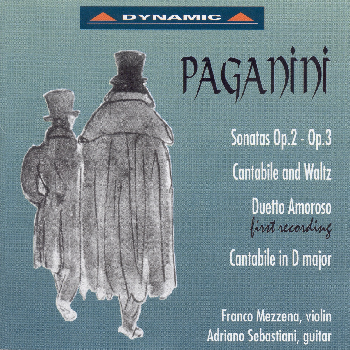 Paganini: Sonatas for Violin and Guitar, Duetto Amoroso & Cantabile and Waltz by Adriano Sebastiani & Franco Mezzena album cover