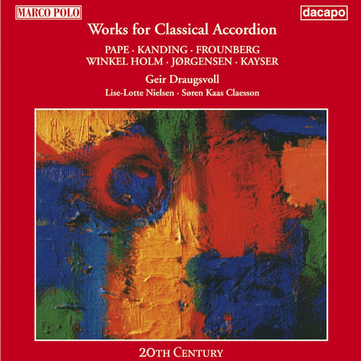 Classical Accordion Works by Danish Composers by Soren Kaas Claesson, Geir Draugsvoll & Lise-Lotte Nielsen album cover