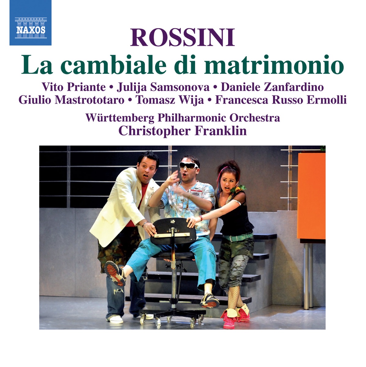 Rossini: La cambiale di matrimonio by Massimiliano Tanzini, Daniele Zanfardino, Vito Priante, Wurttemberg Philharmonic Orchestra, Christopher Franklin, Francesca Russo Ermolli, Giulio Mastrototaro, Julija Samsonova & Tomasz Wija album cover