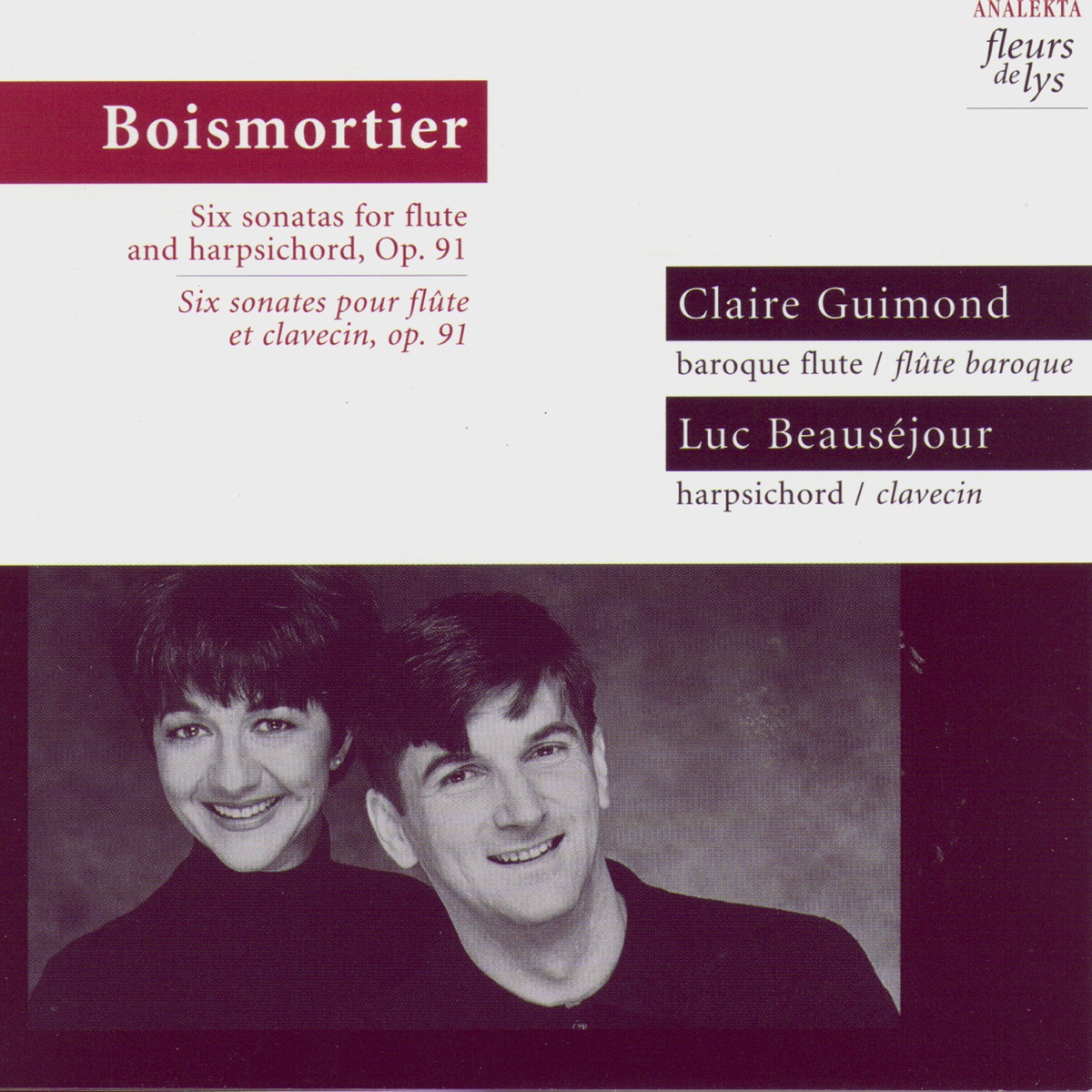 Boismortier: Six sonatas for flute and harpsichord, Op. 91 by Claire Guimond & Luc Beauséjour album cover