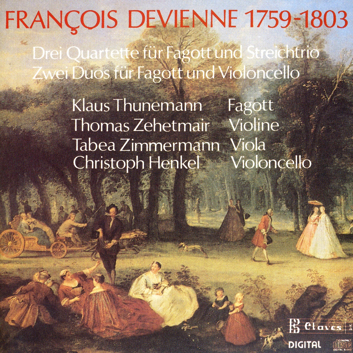 Devienne: Chamber Music for Bassoon & Strings by Christoph Henkel, Klaus Thunemann, Tabea Zimmermann & Thomas Zehetmair album cover