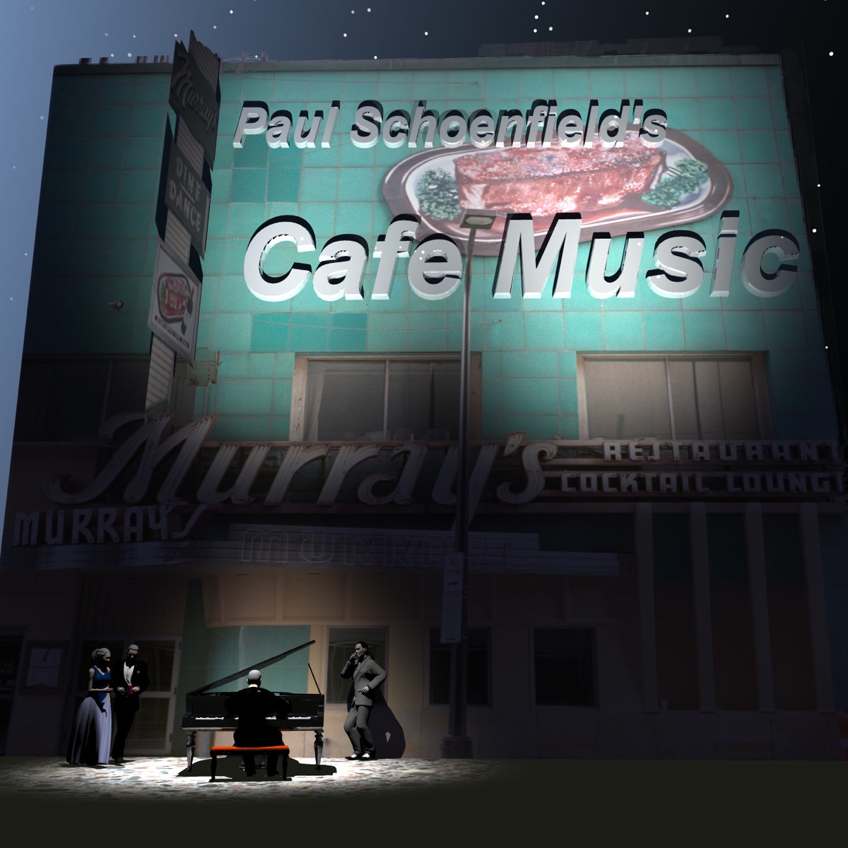 Schoenfield: Cafe Music by Frances Renzi, Charles Bernard, Lev Polyakin, Michael Sachs, Thomas Sperl, Donald Miller, Paul Schoenfield, John Sampen, Charles Neidich, Carol Wincenc, Stephen Gosling, Robert Vernon & Nathaniel Rosen album cover