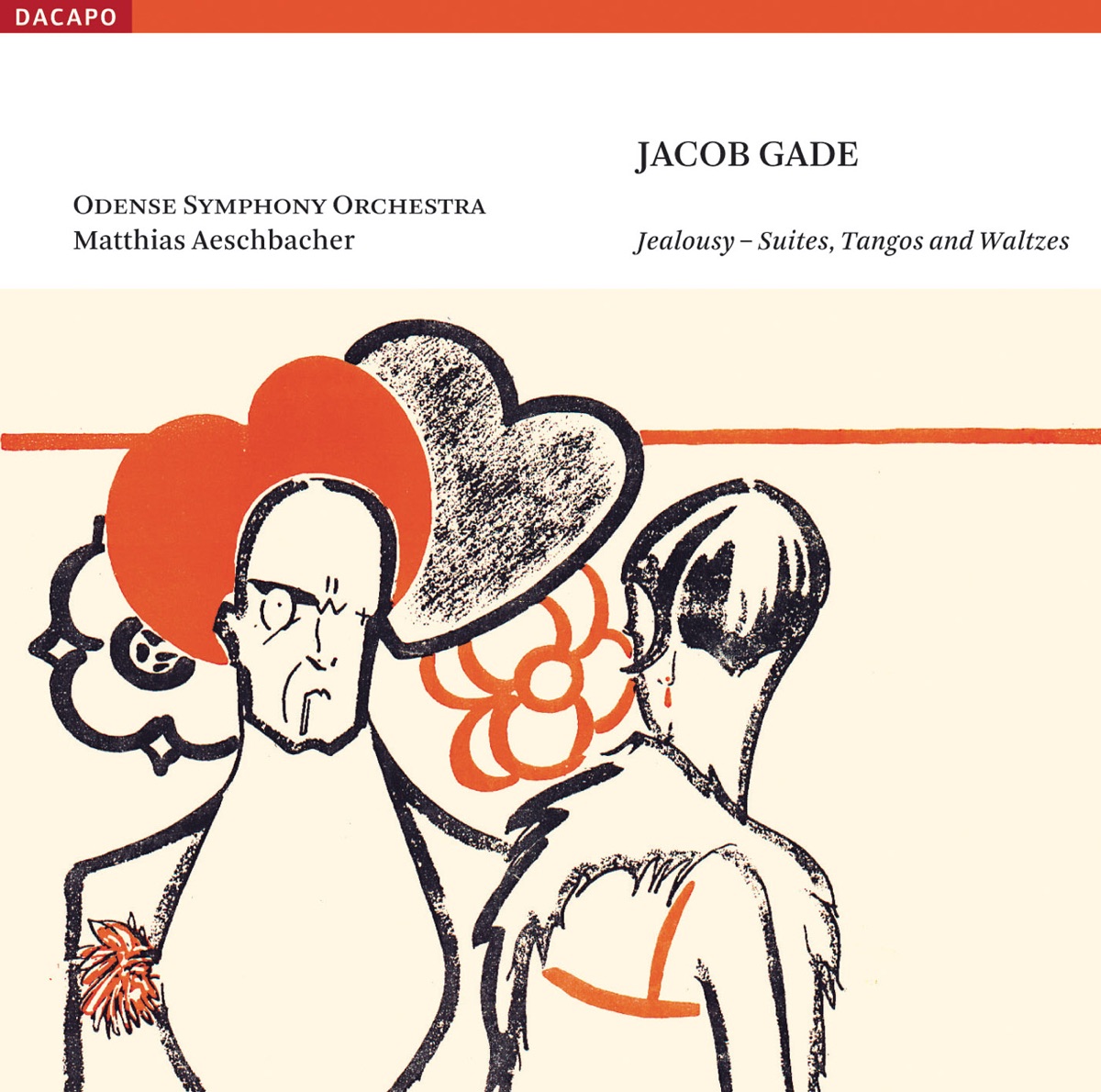 Gade, J.: Jalousie - Leda and the Swan - Suite D'Amour - Rhapsodietta - Douces Secrets by Matthias Aeschbacher & Odense Symphony Orchestra album cover