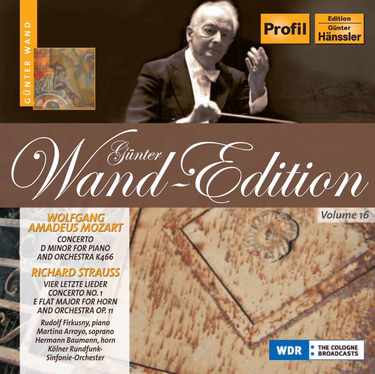 Mozart: Piano Concerto No. 20 - Strauss, R.: 4 Last Songs - Horn Concerto No. 1 by Rudolf Firkusny, Cologne Radio Symphony Orchestra, Günter Wand, Martina Arroyo & Hermann Baumann album cover