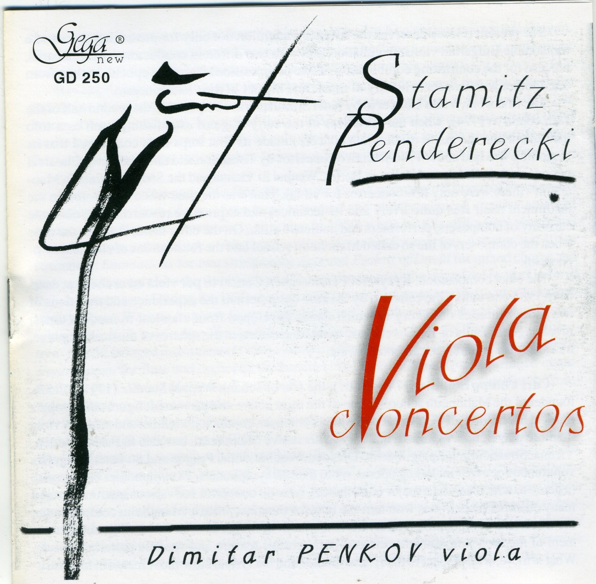 Stamitz & Penderecki: Viola Concertos by Dimitar Penkov, Sofia Symphony Orchestra, Vassil Kazandjiev, Aldo Ceccato & NDR Orchestra album cover