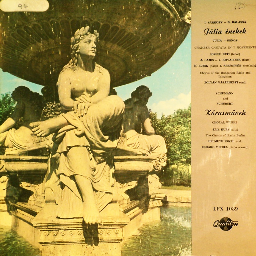Júlia énekek - Kórusművek by József Réti, Chorus of the Hungarian Radio and Television & Zoltán Vásárhelyi album cover