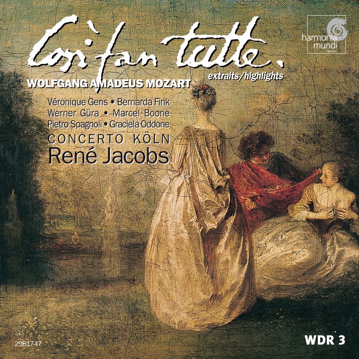 Mozart: Così fan tutte by Concerto Köln & René Jacobs album cover