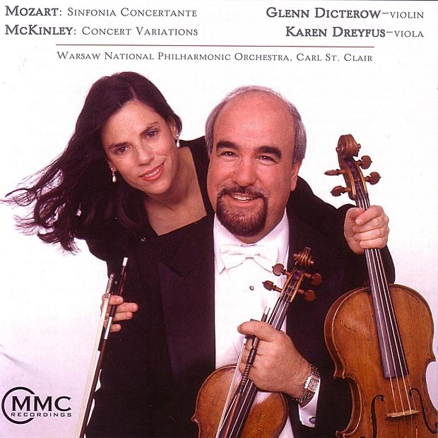 Mozart: Sinfonia Concertante - McKinley: Concert Variations by Carl St. Clair, Glenn Dicterow, Karen Dreyfus & Warsaw Philharmonic album cover