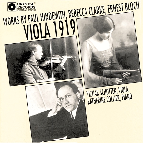 Viola 1919: Hindemith, Clarke, Bloch by Yizhak Schotten & Katherine Collier album cover