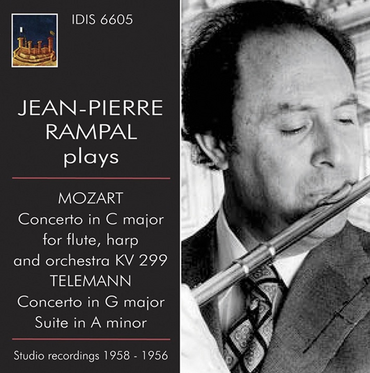 Jean-Pierre Rampal Plays Mozart & Telemann (1956,1958) by Jean-Pierre Rampal, Jean-Francois Paillard Chamber Orchestra, Jean-François Paillard, Lily Laskine, Karl Ristenpart & Saar Chamber Orchestra album cover