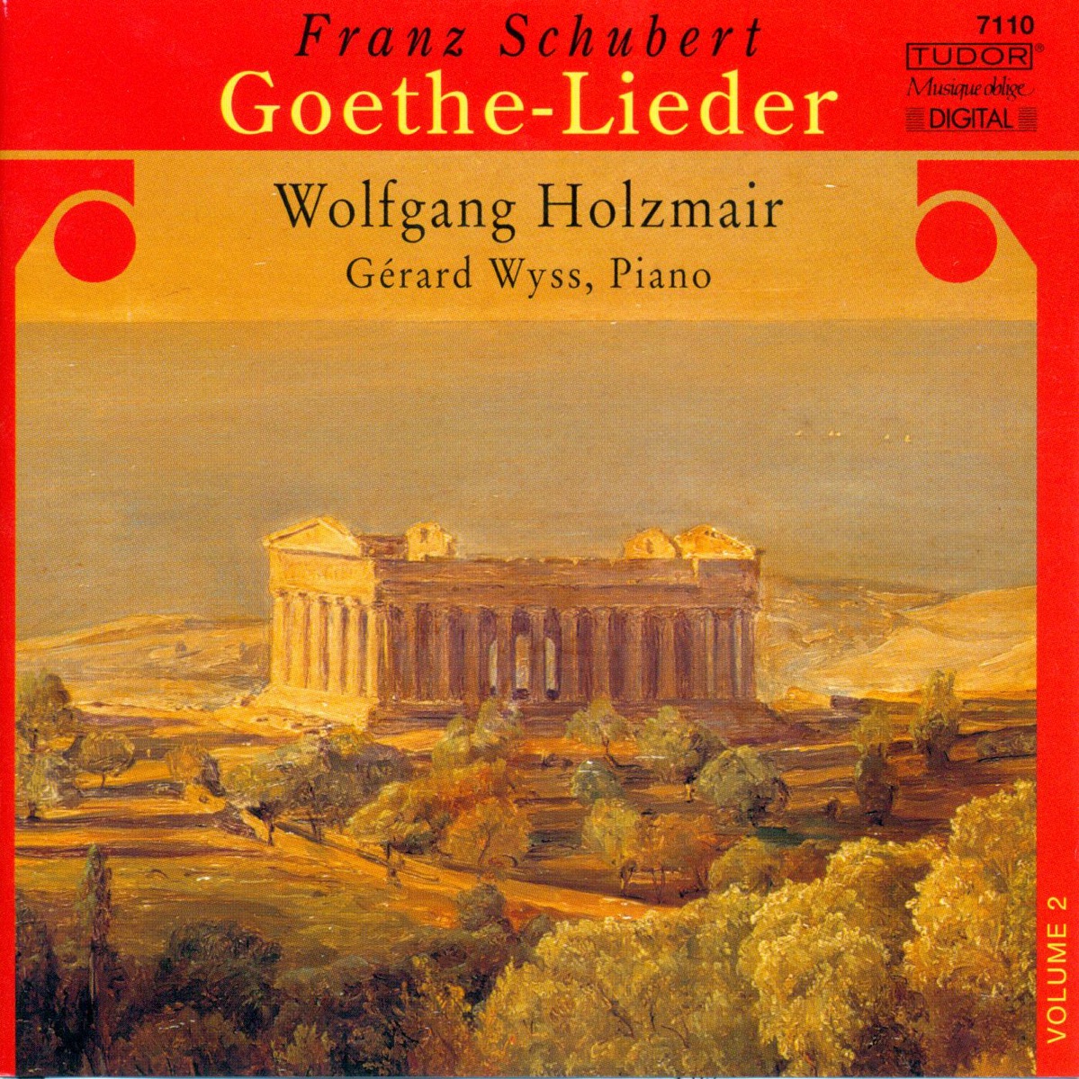 Schubert: Lieder, Vol. 2 by Wolfgang Holzmair & Gérard Wyss album cover