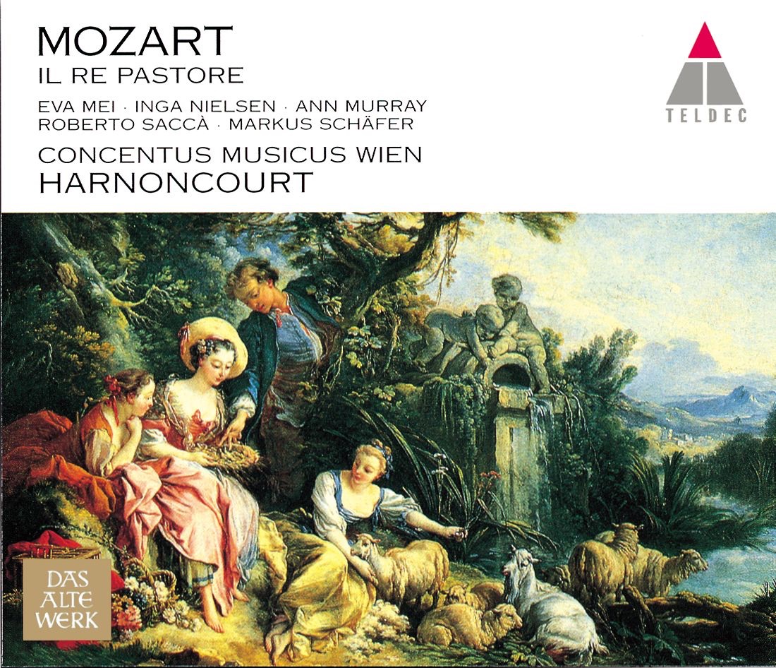 Mozart : Il Re Pastore by Ann Murray, Concentus Musicus Wien, Eva Mei, Inga Nielsen, Markus Schäfer, Nikolaus Harnoncourt & Roberto Saccà album cover