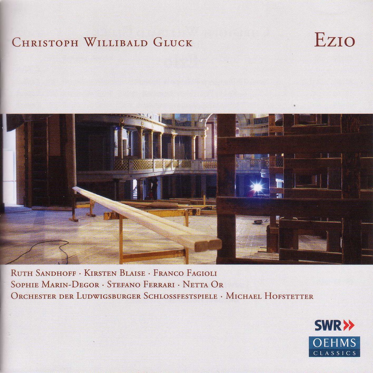 Gluck: Ezio by Ruth Sandhoff, Michael Hofstetter & Ludwigsburg Castle Festival Orchestra album cover