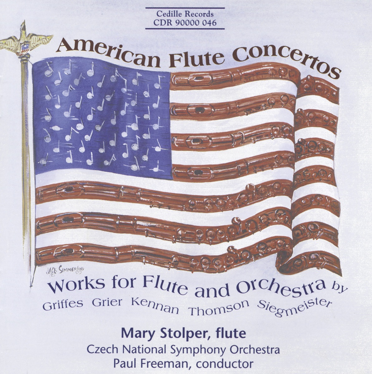 American Works for Flute and Orchestra by Mary Stolper, Paul Freeman & Czech National Symphony Orchestra album cover