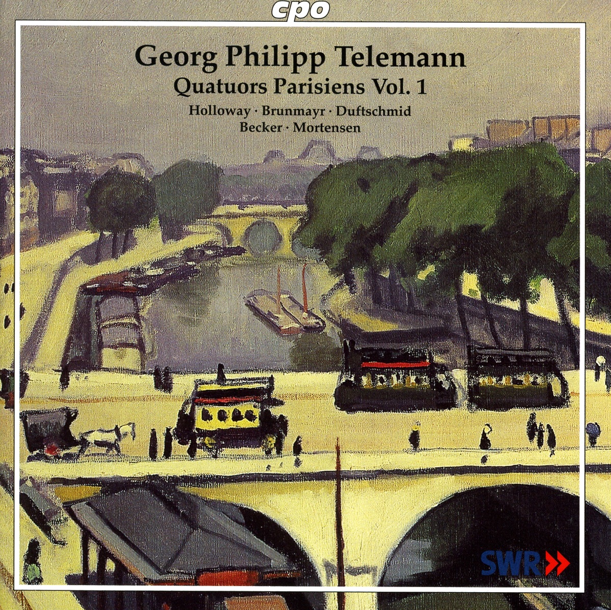 Telemann, G.P.: Chamber Music (Quatuors Parisiens, Vol. 1) by John Holloway, Lars Ulrik Mortensen, Ulrike Becker, Lorenz Duftschmid & Linde Brunmayr-Tutz album cover