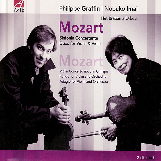 Mozart: Violin Concerto No. 3, Sinfonia Concertante, Duo for Violin & Viola Nos. 1 & 2 by Het Brabants Orkest, Nobuko Imai & Philippe Graffin album cover