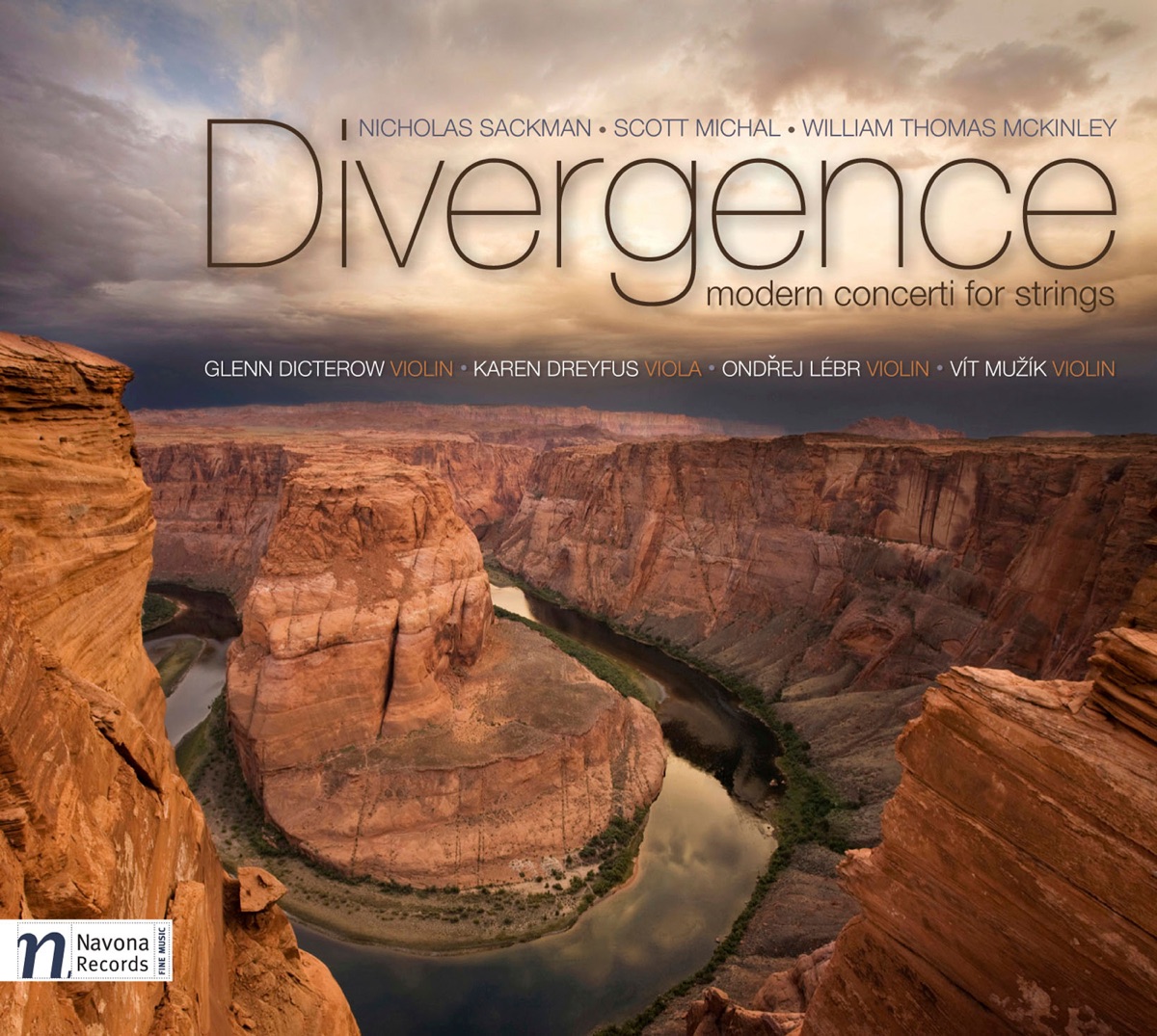 Divergence by Moravian Philharmonic Orchestra, Vit Micka, Ondrej Lebr, Vit Muzik, Petr Vronský, Karen Dreyfus, Warsaw Philharmonic Orchestra, Carl St. Clair & Glenn Dicterow album cover