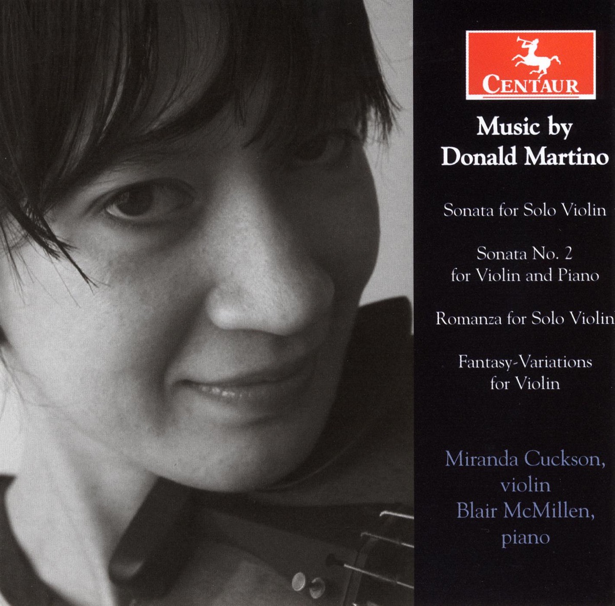 Martino: Violin Sonata - Violin Sonata No. 2 - Romanza - Fantasy Variations by Miranda Cuckson & Blair McMillen album cover