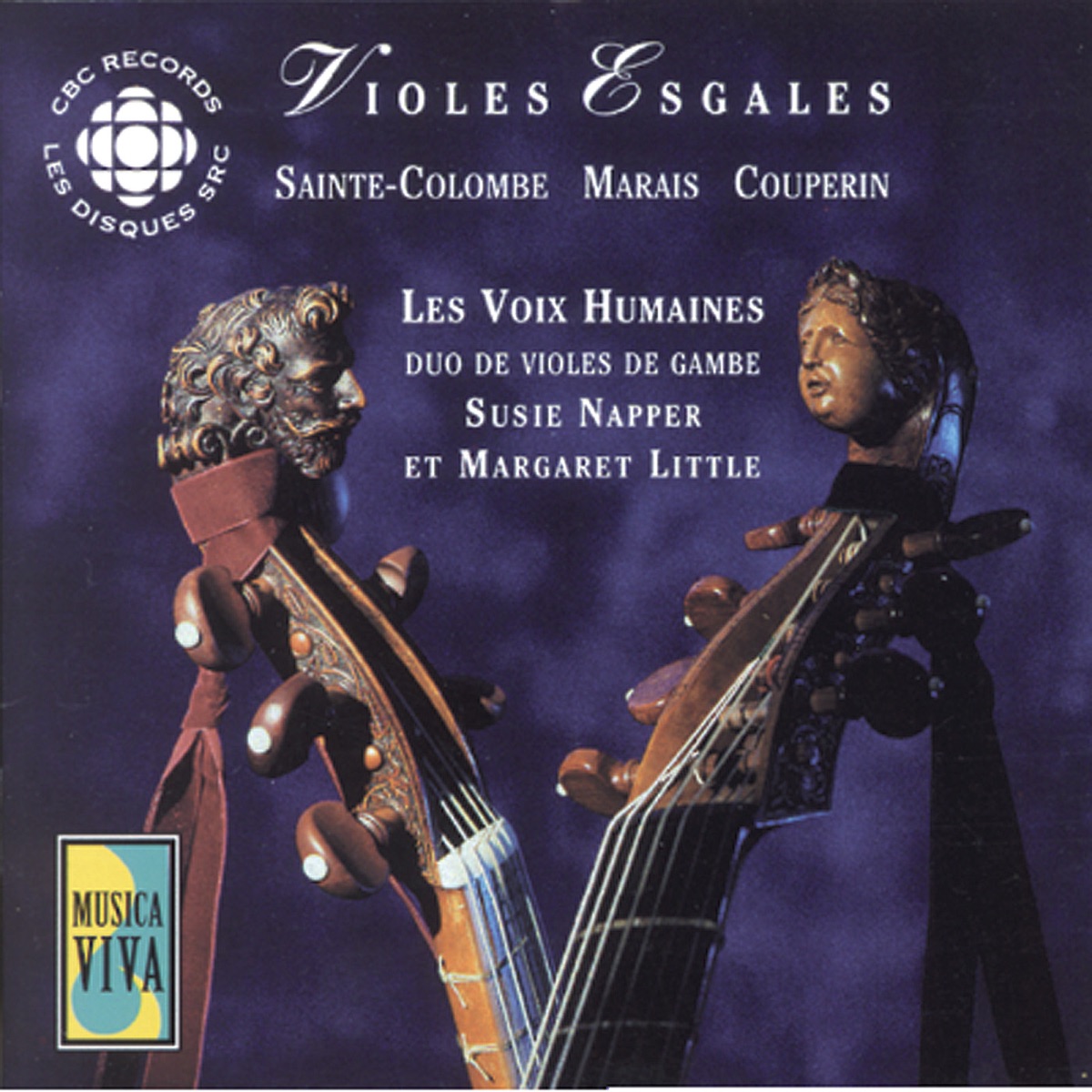 Marais - Sainte-Colombe - Couperin: Pieces for 2 Viols by Les Voix Humaines album cover