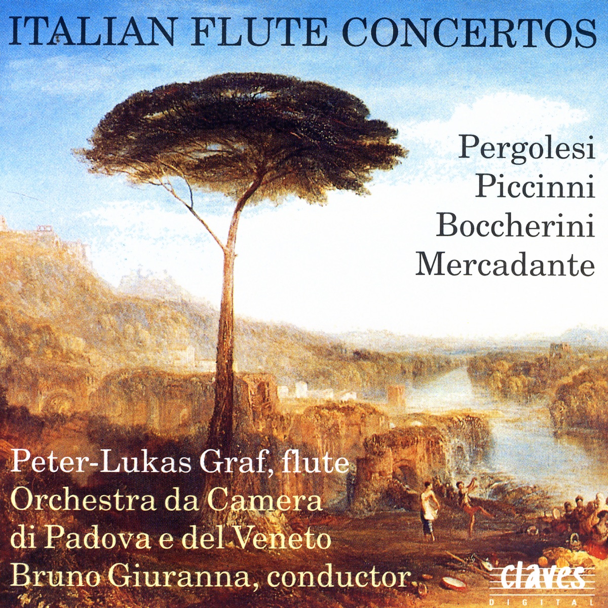 Italian Flute Concertos by Bruno Giuranna, Orchestra da Camera di Padova e del Veneto & Peter-Lukas Graf album cover
