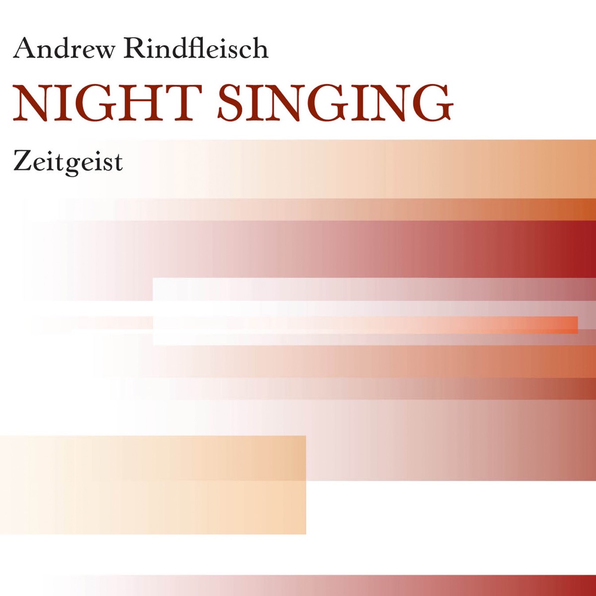 Rindfleisch: Night Singing by Zeitgeist, Andrew Rindfleisch & Patrick O'Keefe album cover
