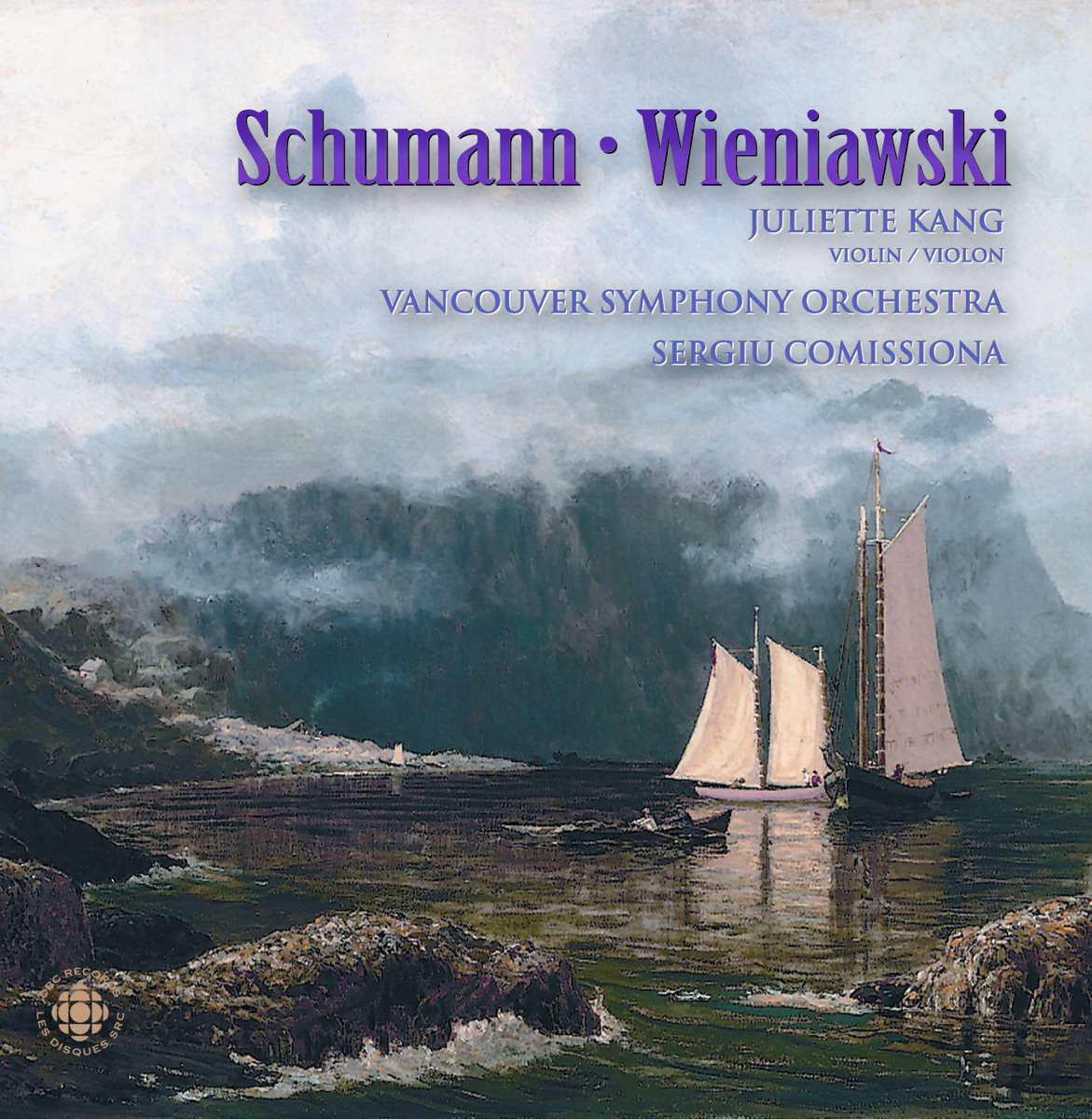 Wieniawski & Schumann: Violin Concertos by Juliette Kang, Sergiu Comissiona & Vancouver Symphony Orchestra album cover