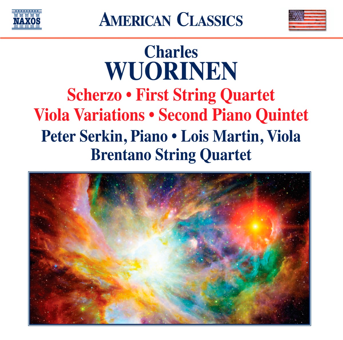 Wuorinen: Scherzo - String Quartet No. 1 - Viola Variations - Piano Quintet No. 2 by Peter Serkin, Jesse Mills, Lois Martin, Curtis Macomber, Fred Sherry & Brentano String Quartet album cover