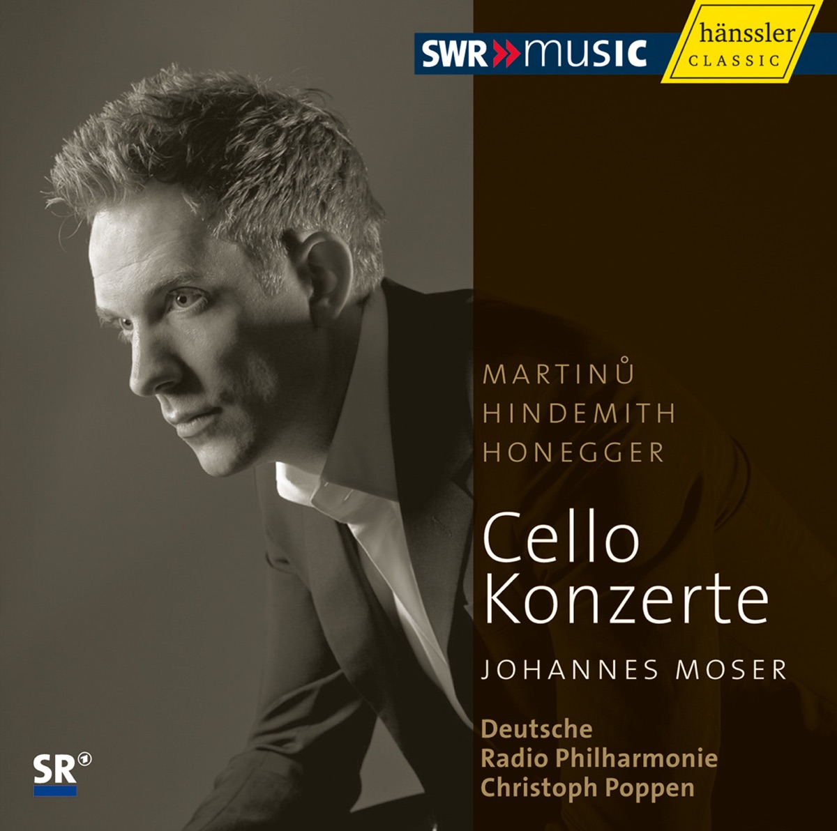 Martinů, Hindemith, Honegger: Cello Concertos by Johannes Moser album cover