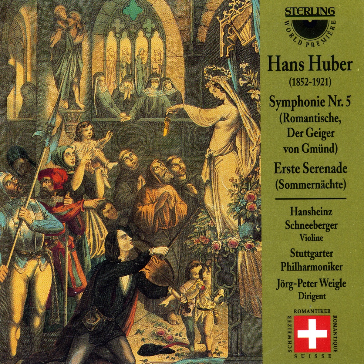 Hans Huber Symphonie No.5 by Hansheinz Schneeberger, Stuttgarter Philharmoniker & Jörg-Peter Weigle album cover