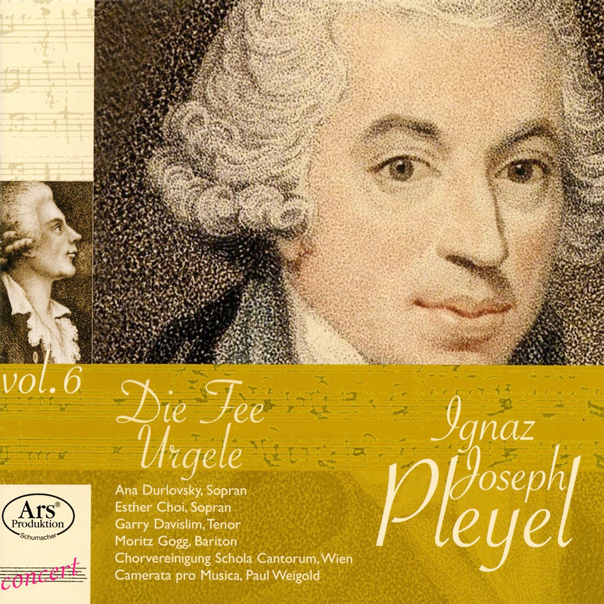 Pleyel: Vol. 6 - Die Fee Urgele by Camerata Pro Musica Chamber Orchestra, Moritz Gogg, Paul Weigold, Ana Durlovski, Esther Choi, Garrie Davislim & Chorvereinigung Schola Cantorum album cover