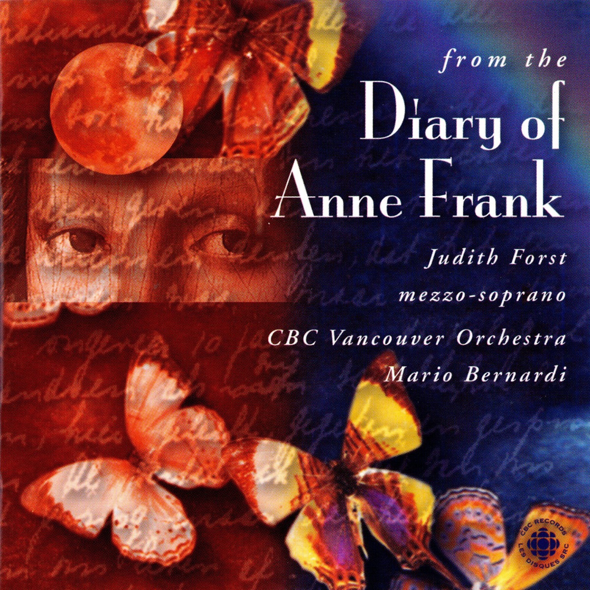 Morawetz: From the Diary of Anne Frank by Judith Forst, Mario Bernardi & CBC Vancouver Orchestra album cover