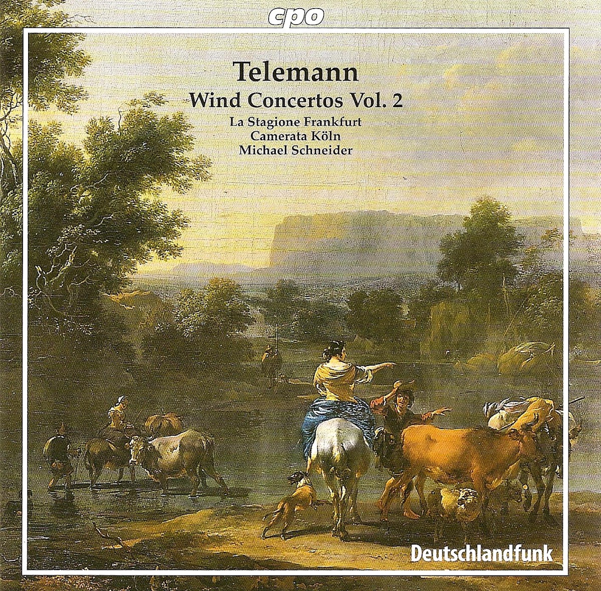 Telemann: Wind Concertos, Vol. 2 - Twv 51:F1, 51:G1, 52:C1, 52:D1, 53:D1 by La Stagione Frankfurt, Michael Schneider, Marita Schaar, Luise Baumgartl, Martin Stadler, Camerata Köln, Karl Kaiser, Ulrich Hubner, Jorg Schultess & Hans Peter Westermann album cover