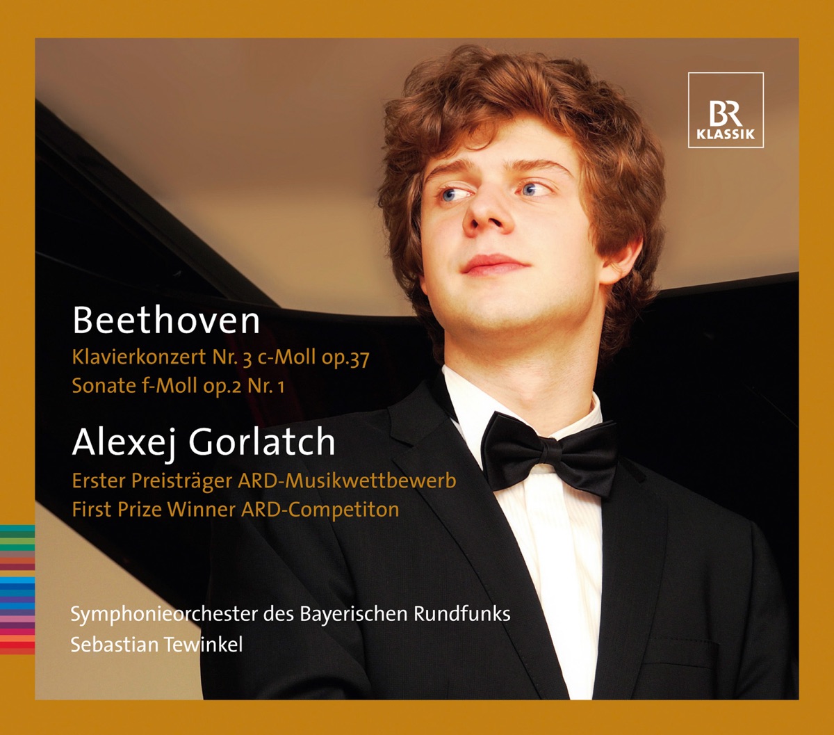 Beethoven: Piano Concerto No. 3 in C Minor, Op. 37 & Piano Sonata No. 1 in F Minor, Op. 2, No. 1 by Sebastian Tewinkel, Bavarian Radio Symphony Orchestra & Alexej Gorlatch album cover