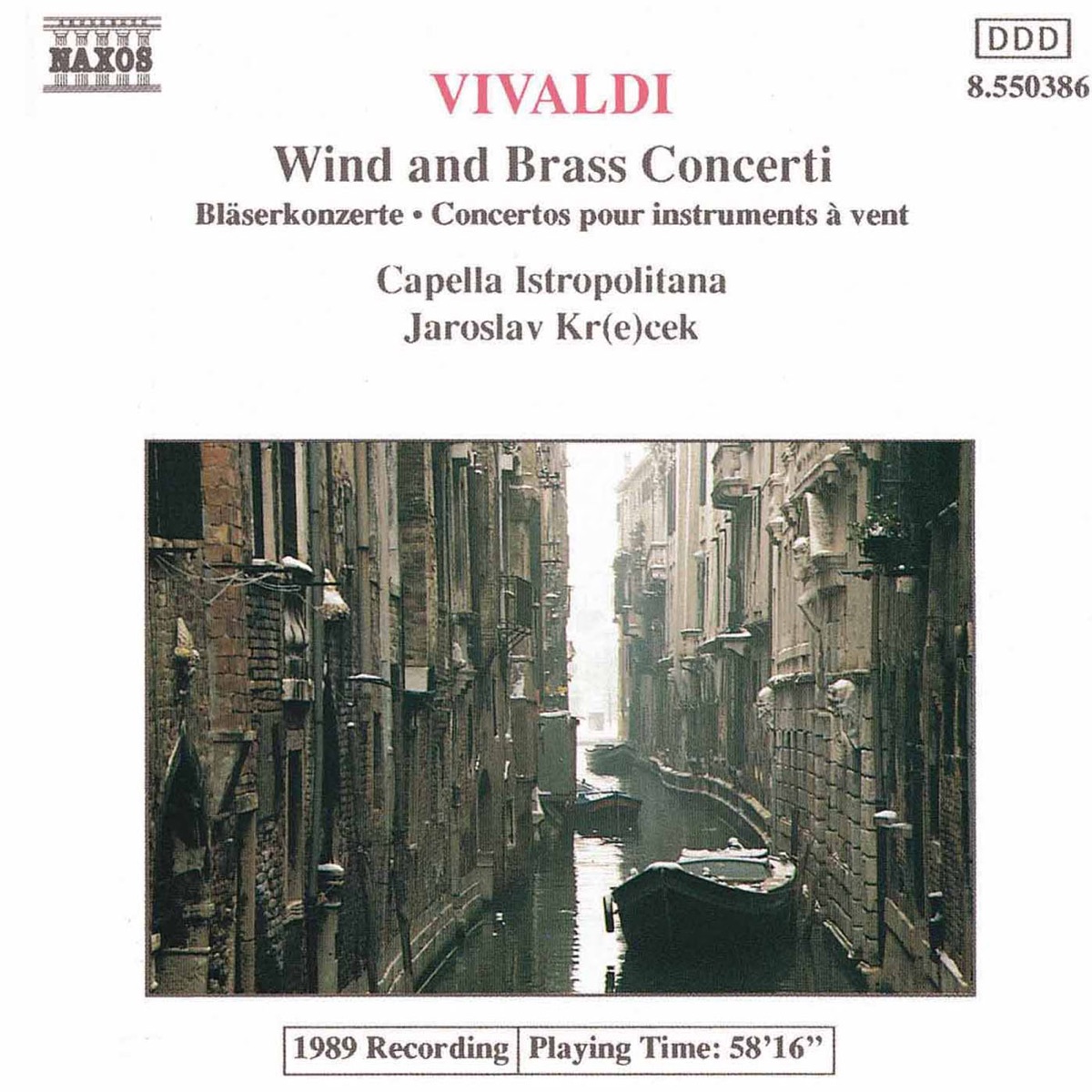 Vivaldi: Wind and Brass Concertos by Jiří Válek, Jaroslav Krček, Capella Istropolitana, Gabriela Krckova, Miroslav Kejmar & František Herman album cover