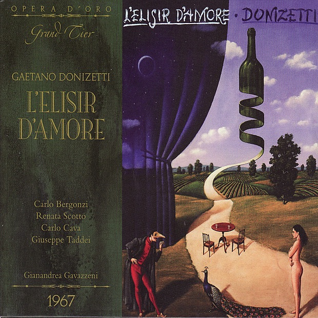 L'Elisir D'Amore (Live) by Carlo Bergonzi, Carlo Cava, Gaetoano Donizetti, Gianandrea Gavazzeni, Giuseppe Taddei, Renata Scotto & Renza Jotti album cover