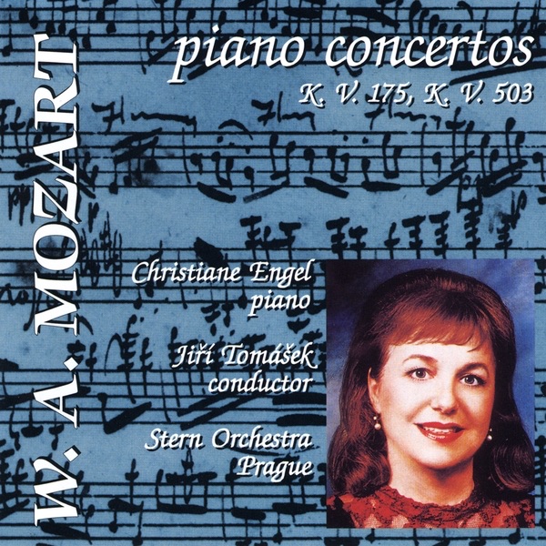 Mozart Piano Concertos: Concerto No. 5 in D major, KV 175; Concerto No. 25 in C major, KV 503 by Jiri Tomasek, The Stern Orchestra & Christiane Engel album cover