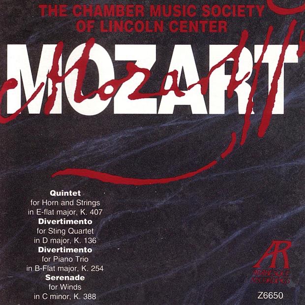 Mozart: Quintet K. 407 / Divertimento, K. 136 / Divertimento, K. 254 / Serenade, K. 388 by David Shifrin & The Chamber Music Society of Lincoln Center album cover