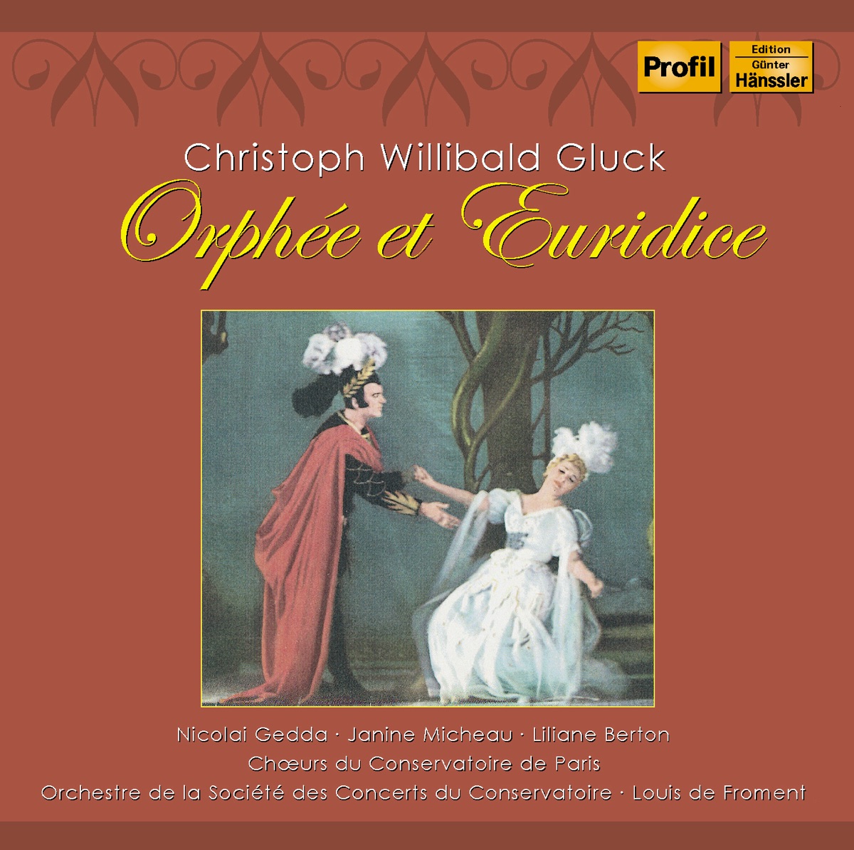 Gluck, C.W.: Orfeo Ed Euridice [Opera] by Nicolai Gedda, Louis de Froment, Liliane Berton, Janine Micheau, Orchestre de la Société des Concerts du Conservatoire & Paris Concervatoire Choir album cover