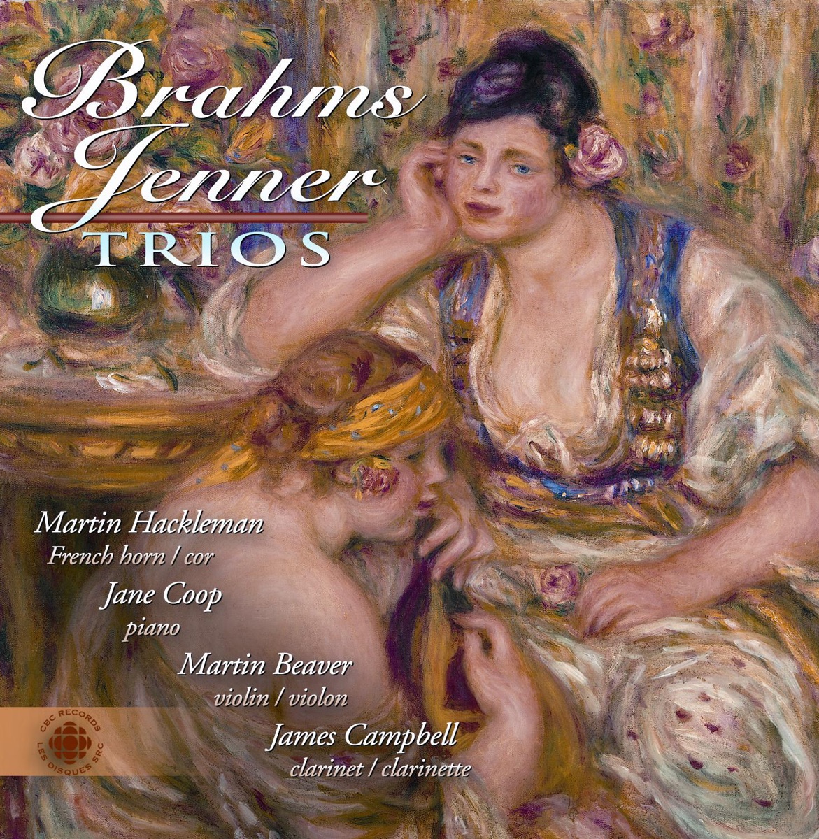 Brahms - Jenner: Trios by Martin Beaver, Jane Coop, Martin Hackleman & David Campbell album cover