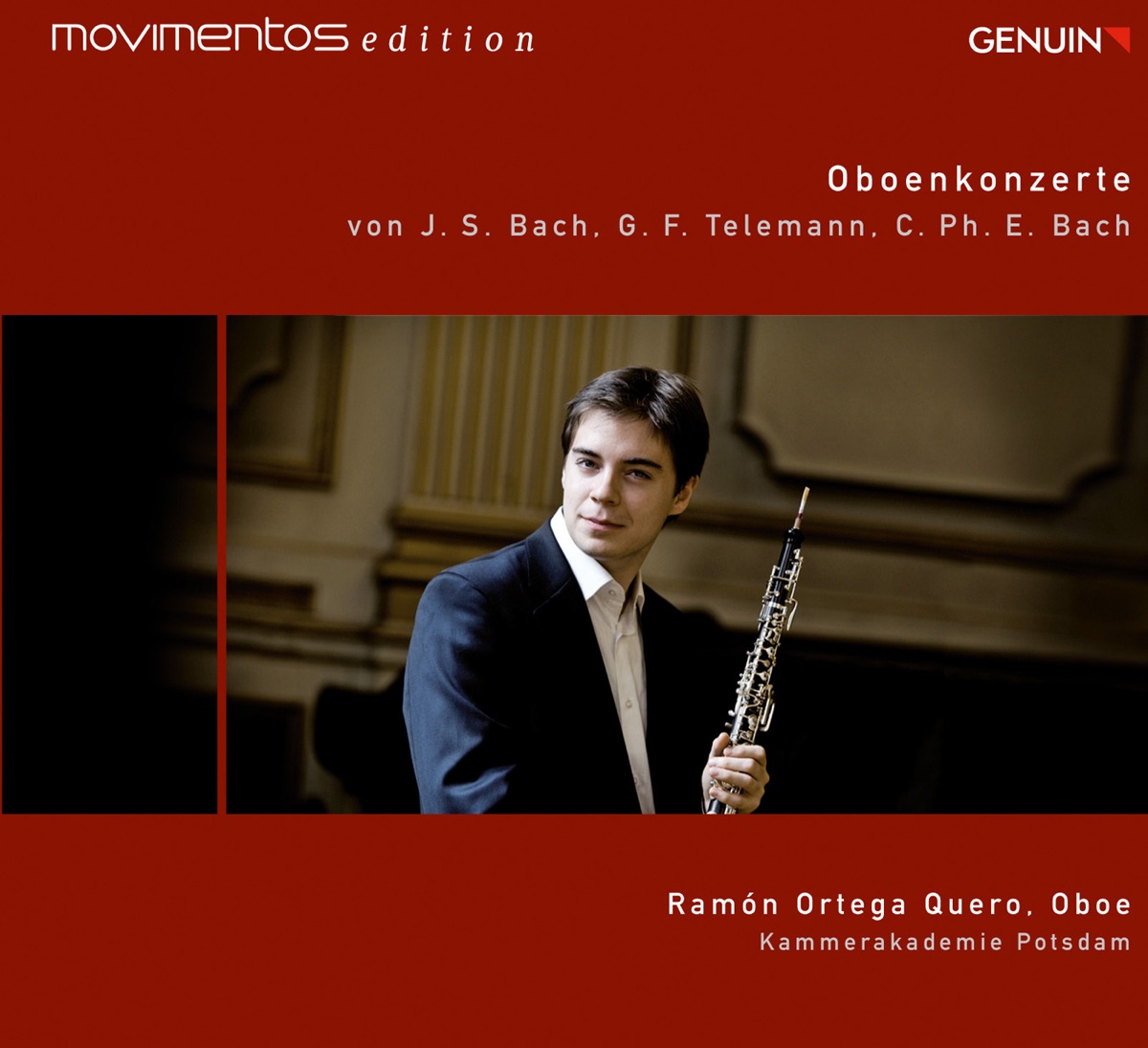J.S. Bach, Telemann & C.P.E. Bach: Oboe Concertos (Movimentos Edition) by Kammerakademie Potsdam & Ramón Ortega Quero album cover