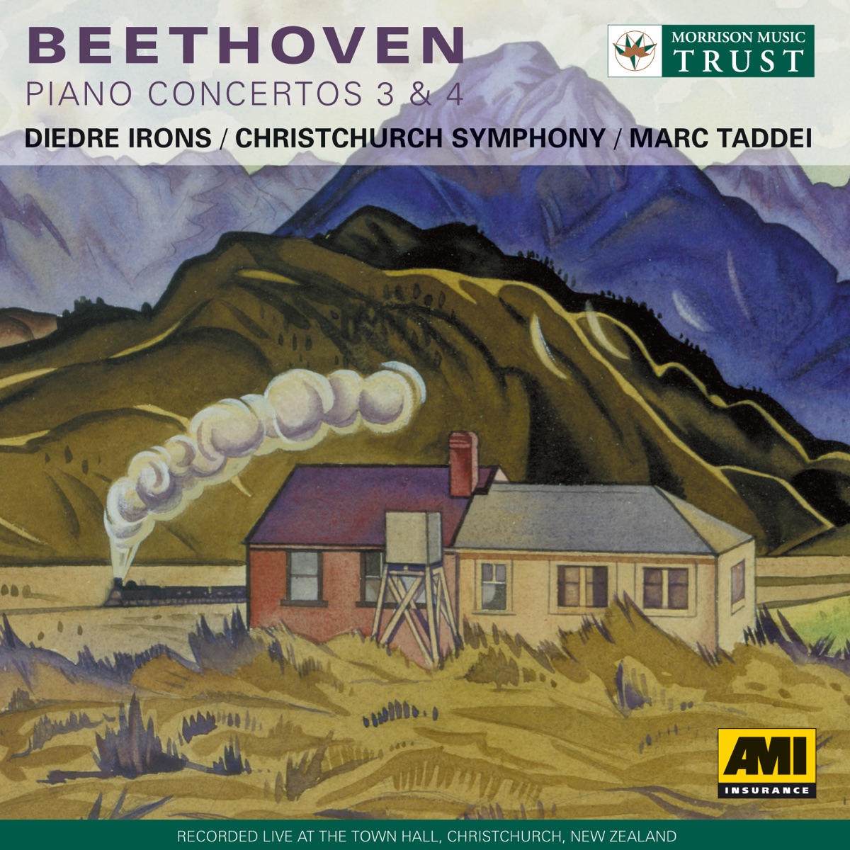 Beethoven: Piano Concertos Nos. 3 & 4 by Christchurch Symphony, Diedre Irons & Marc Decio Taddei album cover