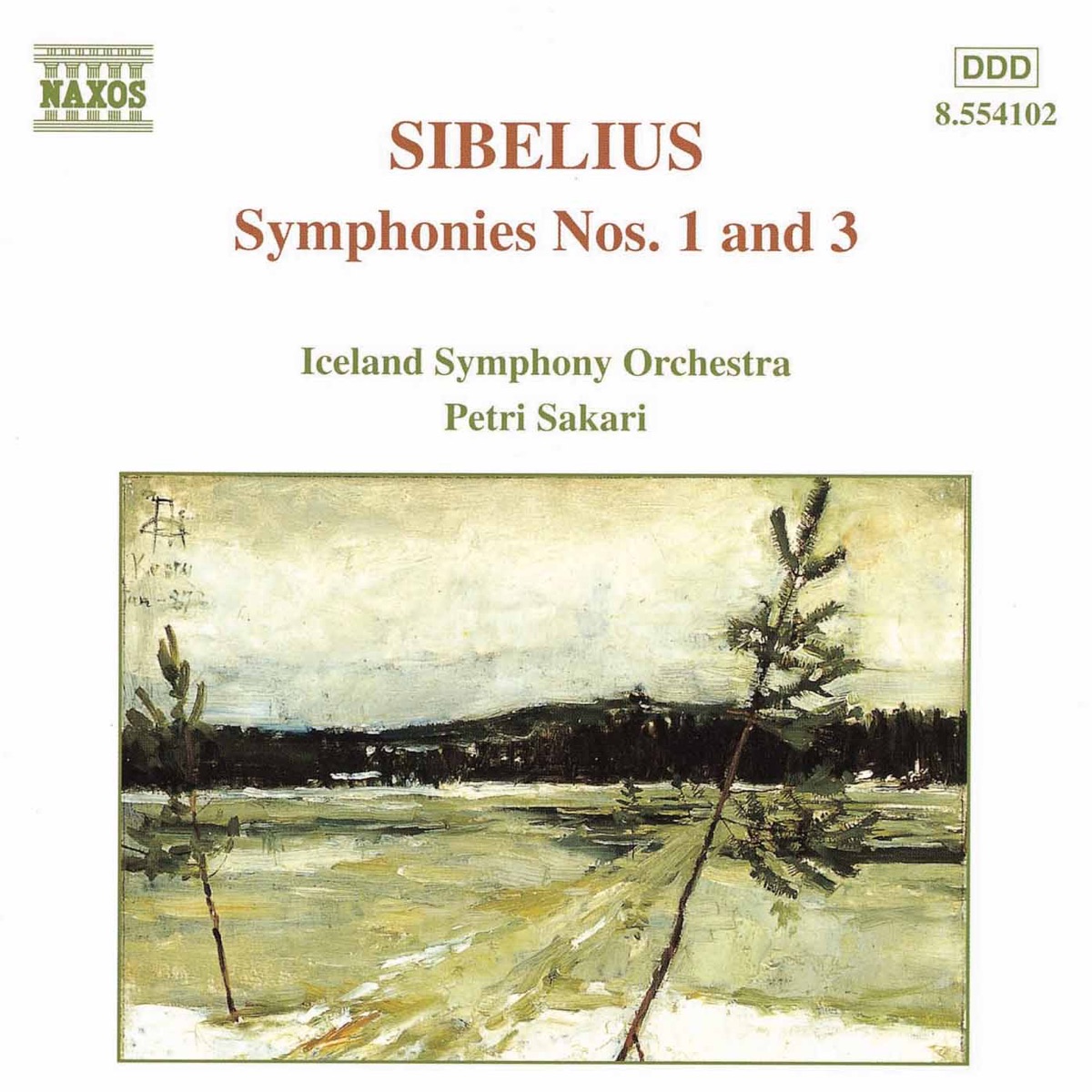 Sibelius: Symphonies Nos. 1 and 3 by Iceland Symphony Orchestra & Petri Sakari album cover
