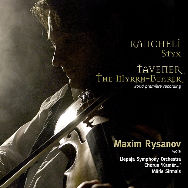 Kancheli: Styx - Tavener: The Myrrh-Bearer by Liepāja Symphony Orchestra, Maris Sirmais & Maxim Rysanov album cover