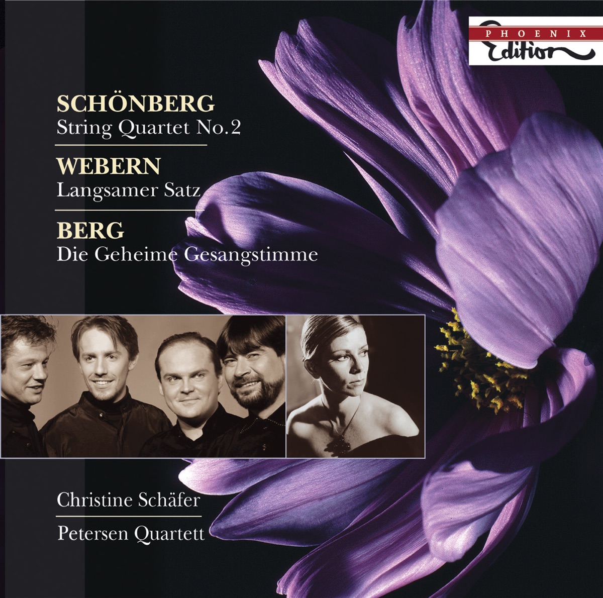 Schoenberg: String Quartet No. 2 - Webern: Langsamer Satz - Berg: Lyrische Suite by Christine Schäfer & Petersen Quartet album cover