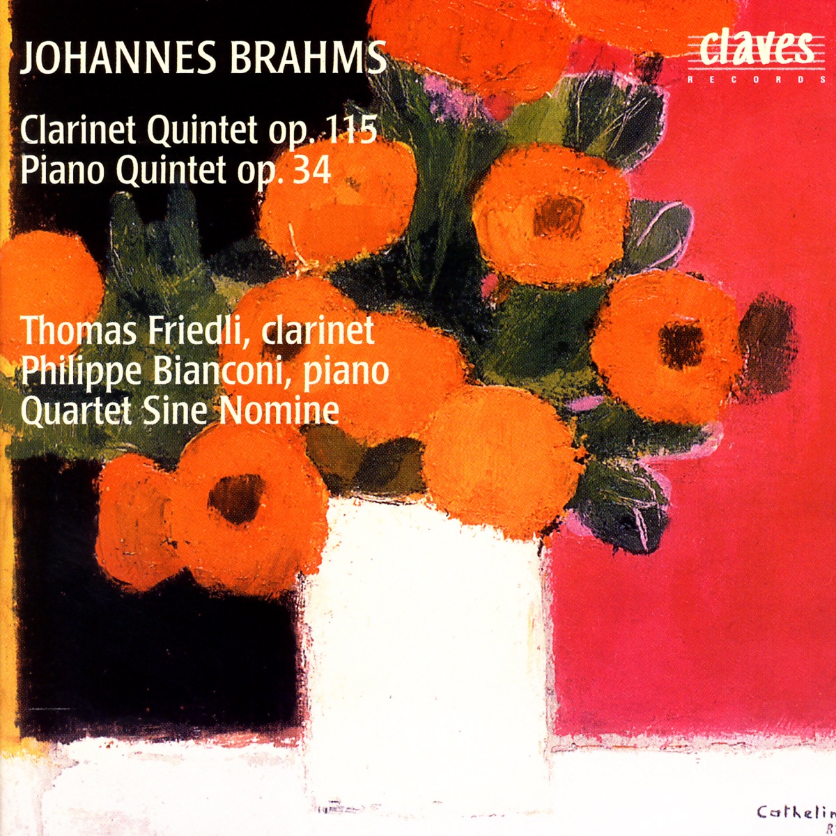 Johannes Brahms: The Four Quintets, Vol. 1 by Philippe Bianconi, Quartet Sine Nomine & Thomas Friedli album cover